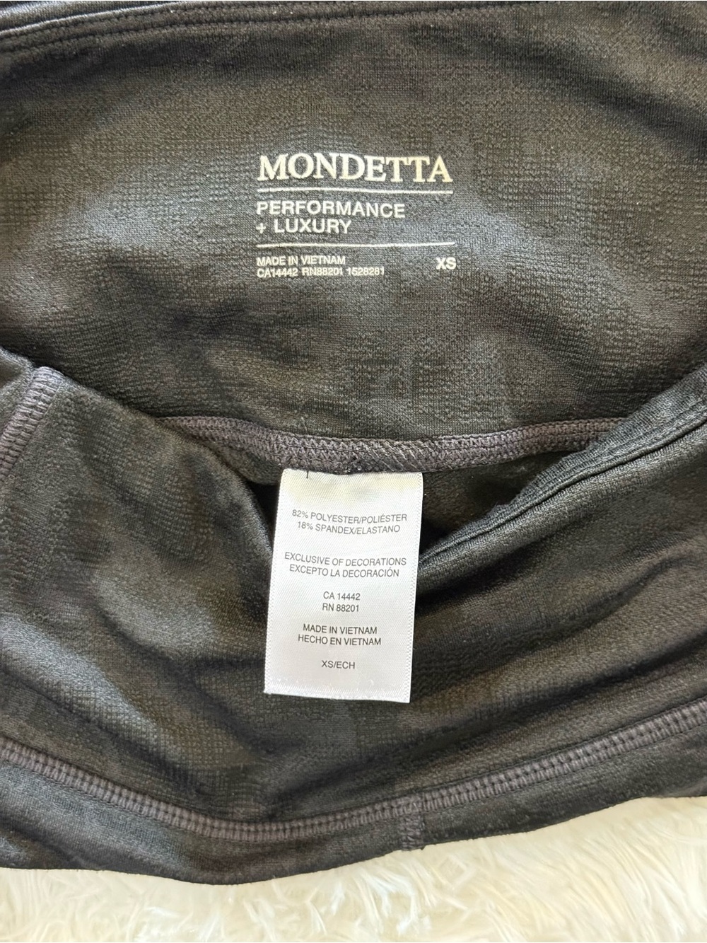 Mondetta Performance Luxury Leggings XS Camo Gray High Waisted Yoga Pants - Picture 6 of 7